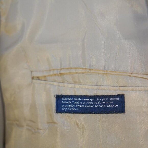 Towncraft 42S Men’s Blazer Beige Gold Buttons USA Made Classic Fit Vintage - Picture 11 of 15